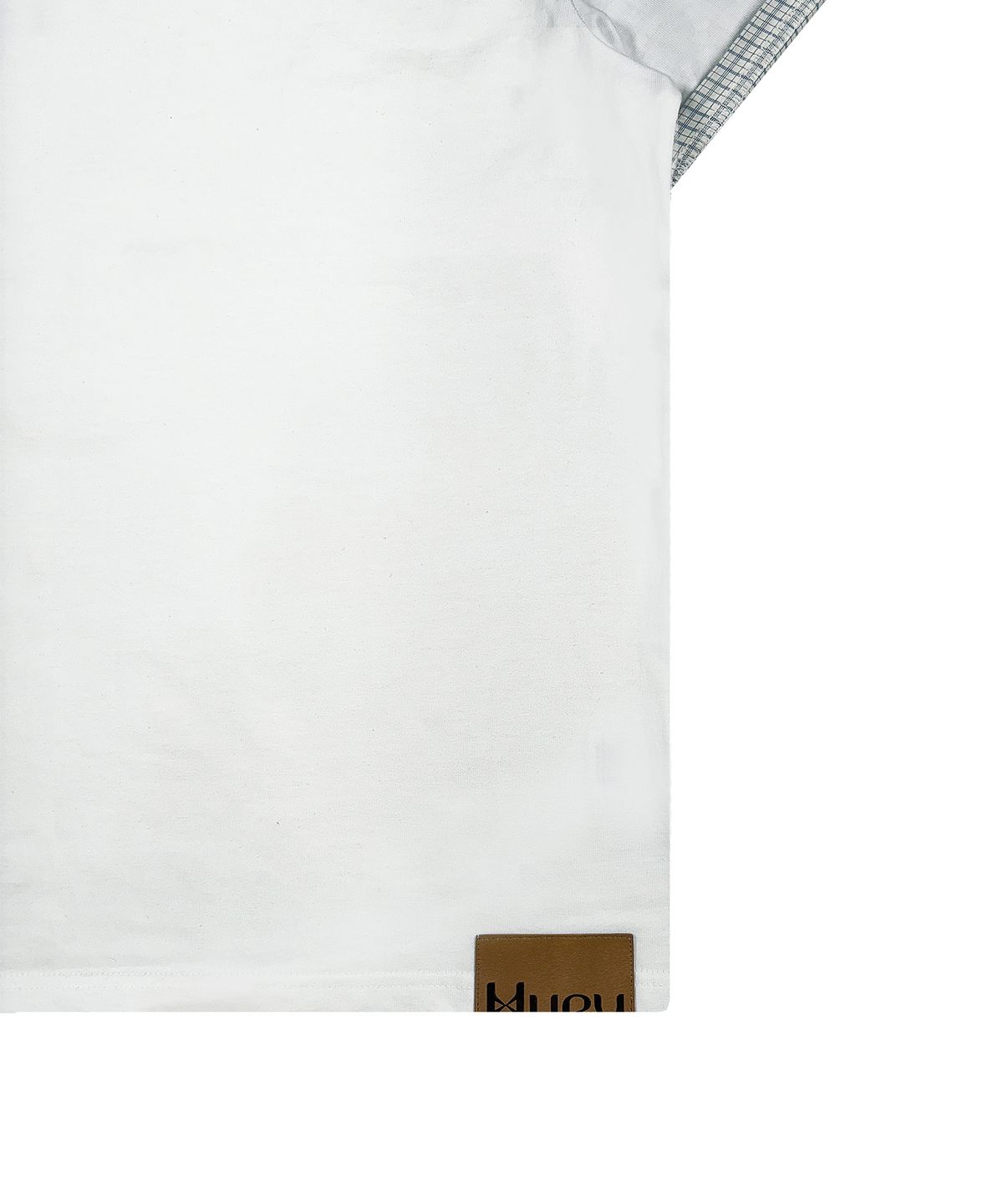 휴이(HUEY) Check Rollup Tee White