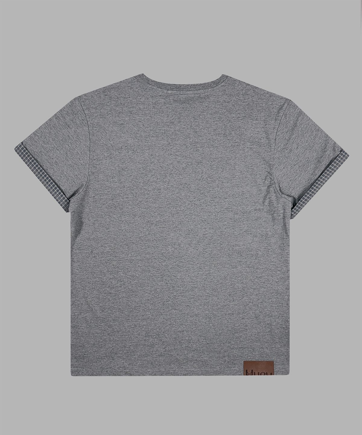 휴이(HUEY) Check Rollup Tee Grey