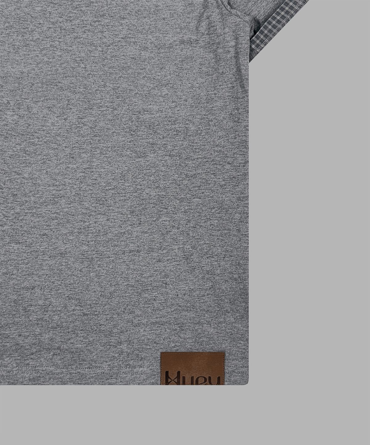휴이(HUEY) Check Rollup Tee Grey