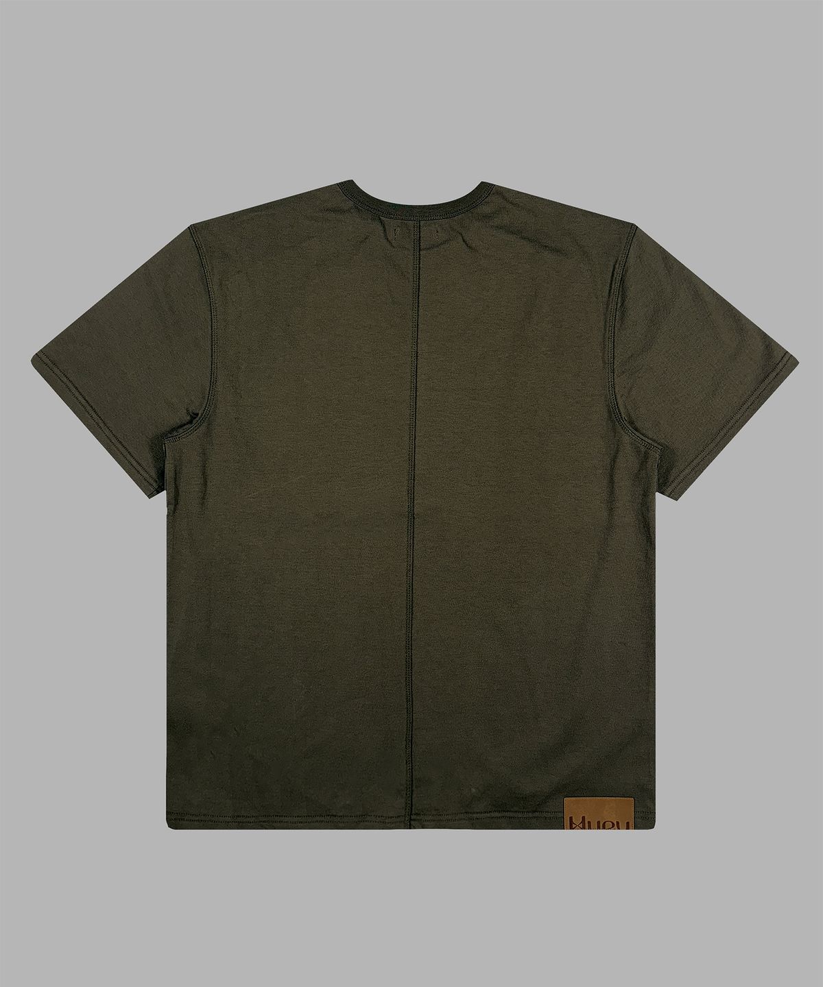 휴이(HUEY) Double Side Button Henry Neck Khaki