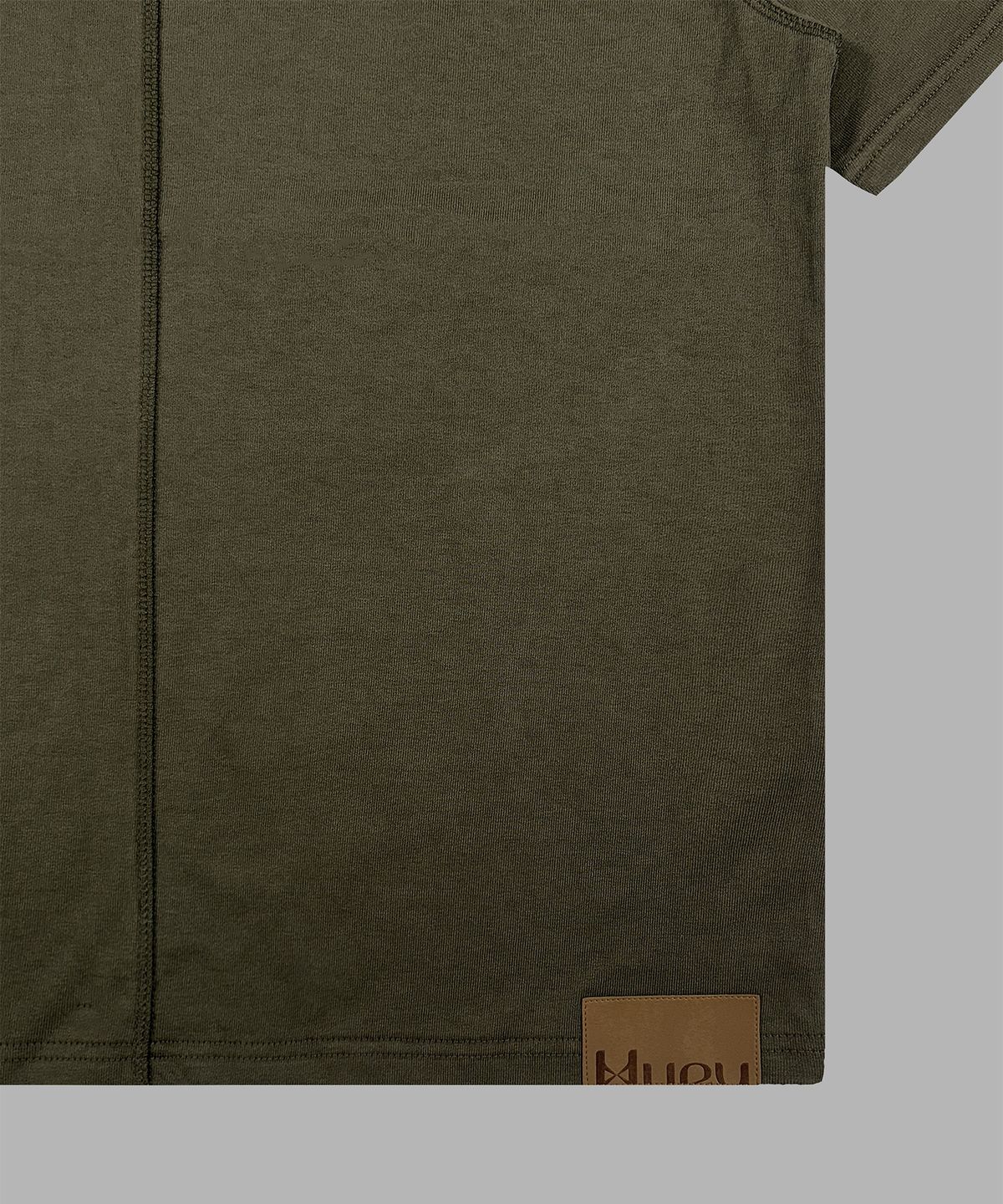 휴이(HUEY) Double Side Button Henry Neck Khaki