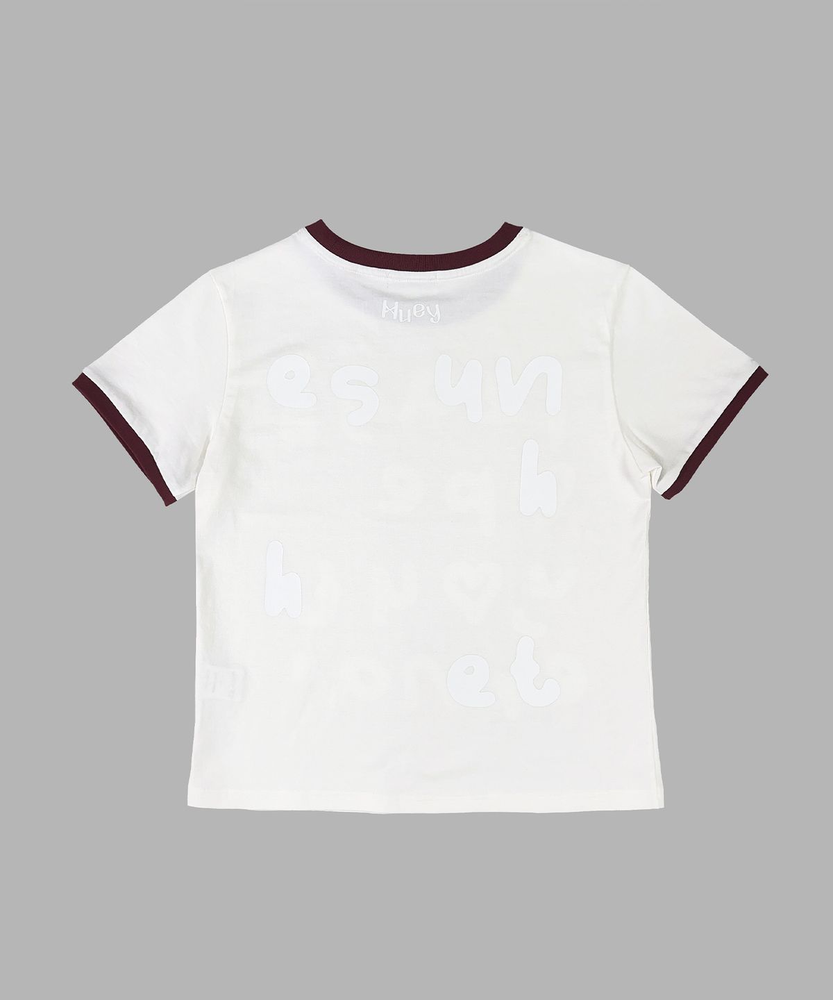 휴이(HUEY) Alphabet Ringer Tee White