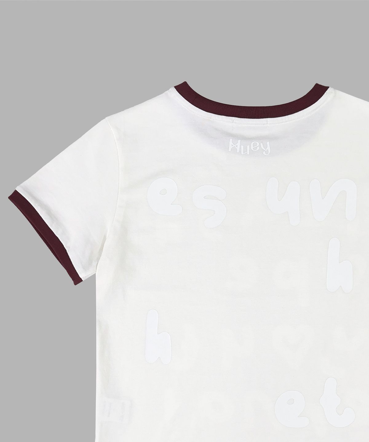 휴이(HUEY) Alphabet Ringer Tee White