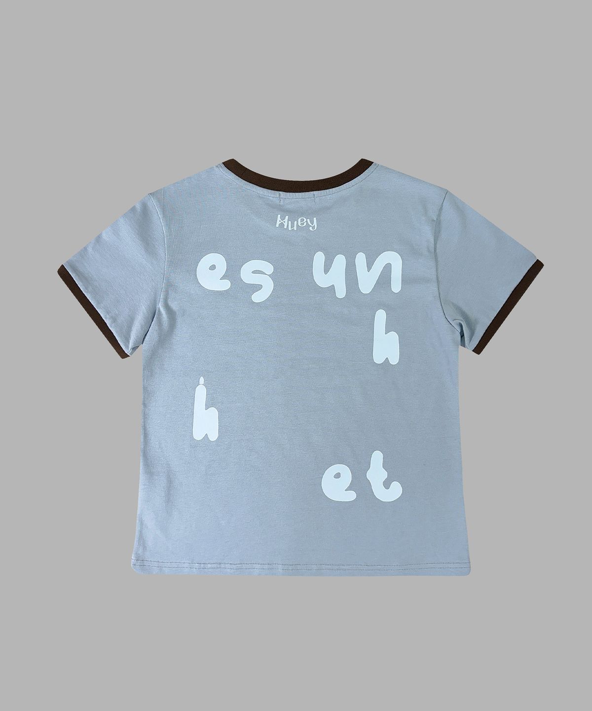 휴이(HUEY) Alphabet Ringer Tee Sky Blue
