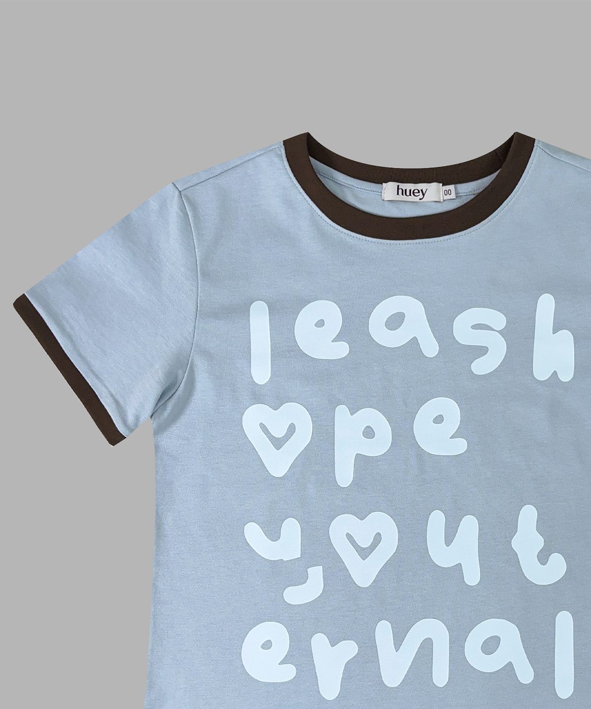휴이(HUEY) Alphabet Ringer Tee Sky Blue