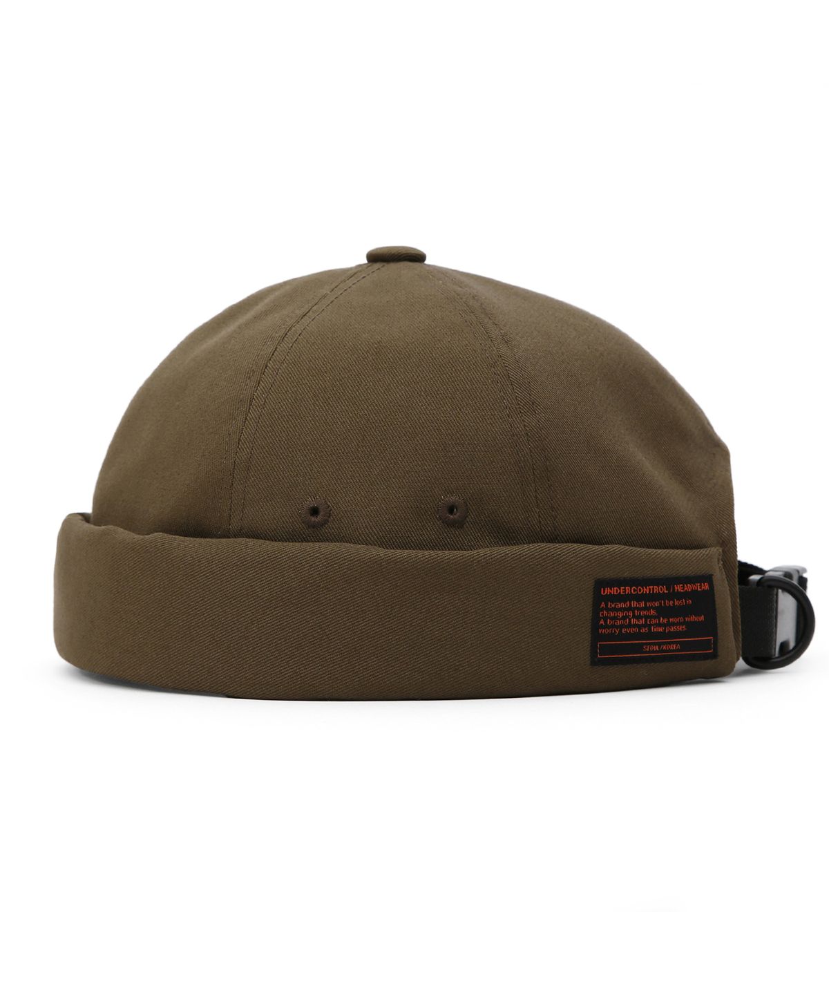 언더컨트롤(UNDERCONTROL) 사계절 코튼 베이직 사이즈 조절 브림리스 와치캡 남녀공용 비니모자 MOLD CAP / TWILL COTTON / COMBAT / KHAKI