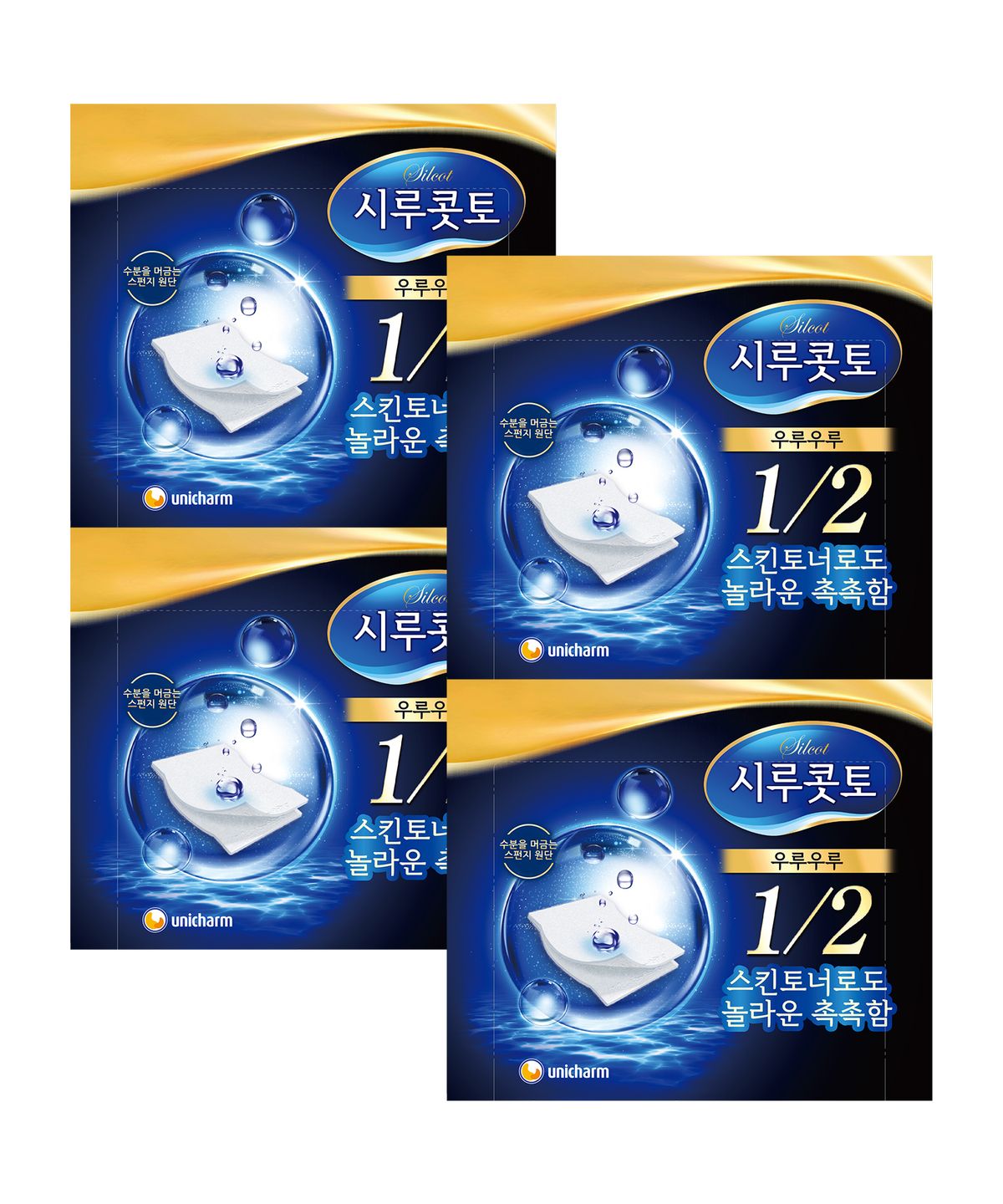 시루콧토(SILCOT) 우루우루 화장솜 40매 x 4팩