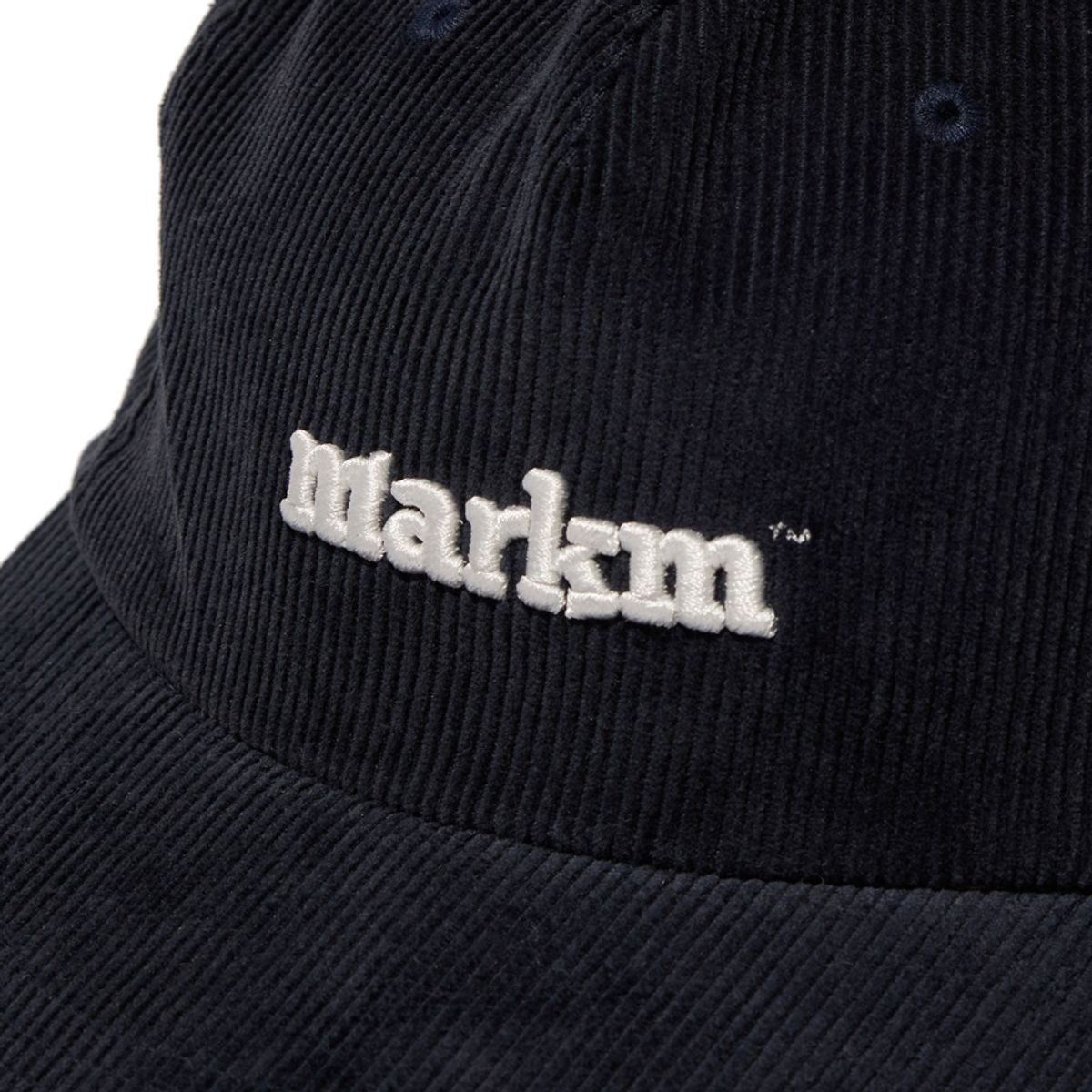 마크엠(MARKM) 마크엠 베이직 로고 코듀로이 캡 네이비 (MHANI0313)