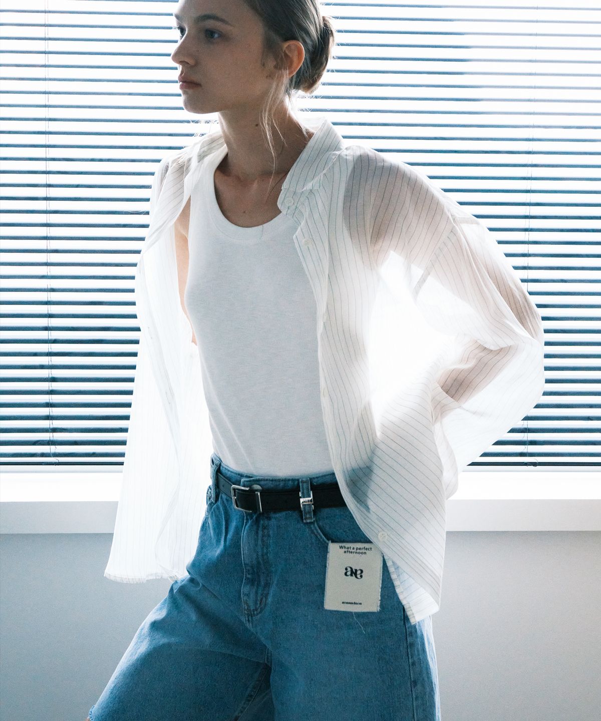 논앤논(NON AND NON) BASIC HALF DENIM PANTS_NHDP5255