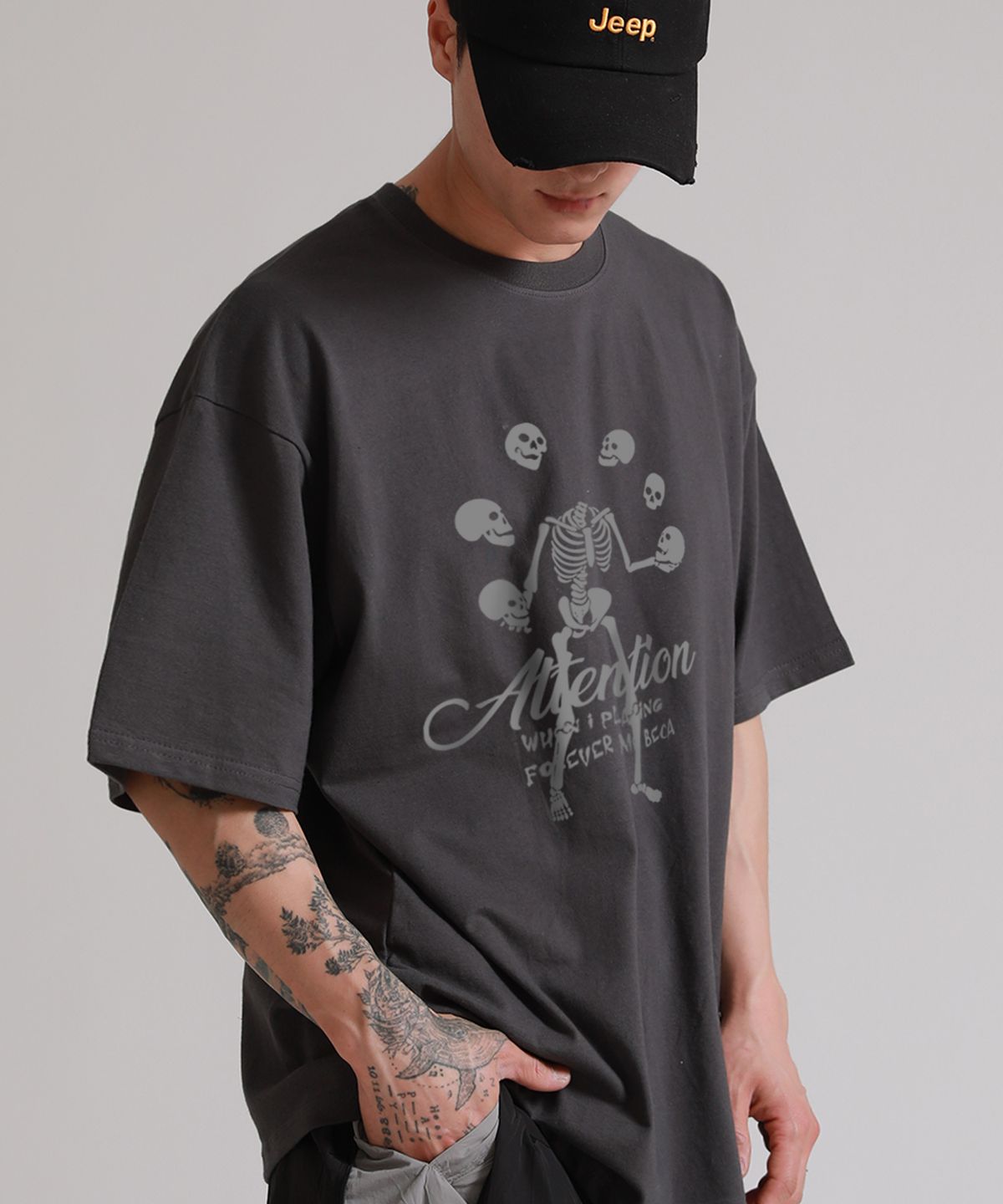 라이크더모스트(LIKE THE MOST) 헤이 가이 오버핏 반팔 티셔츠 3colors