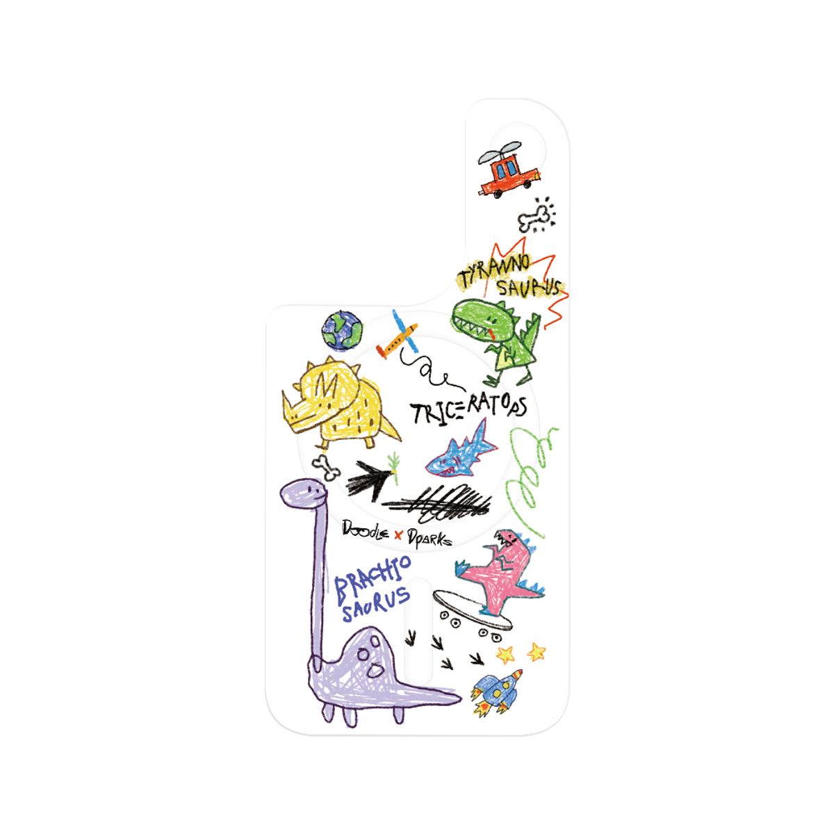 디팍스(D'PARKS) DINO DOODLE 맥세이프/교체형케이스 (커버+맥세이프케이스 세트)