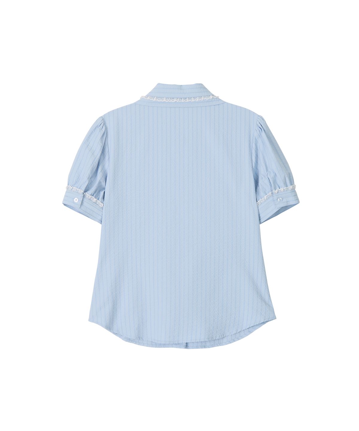 판도라핏(PANDORAFIT) Lace Trim Tie Blouse