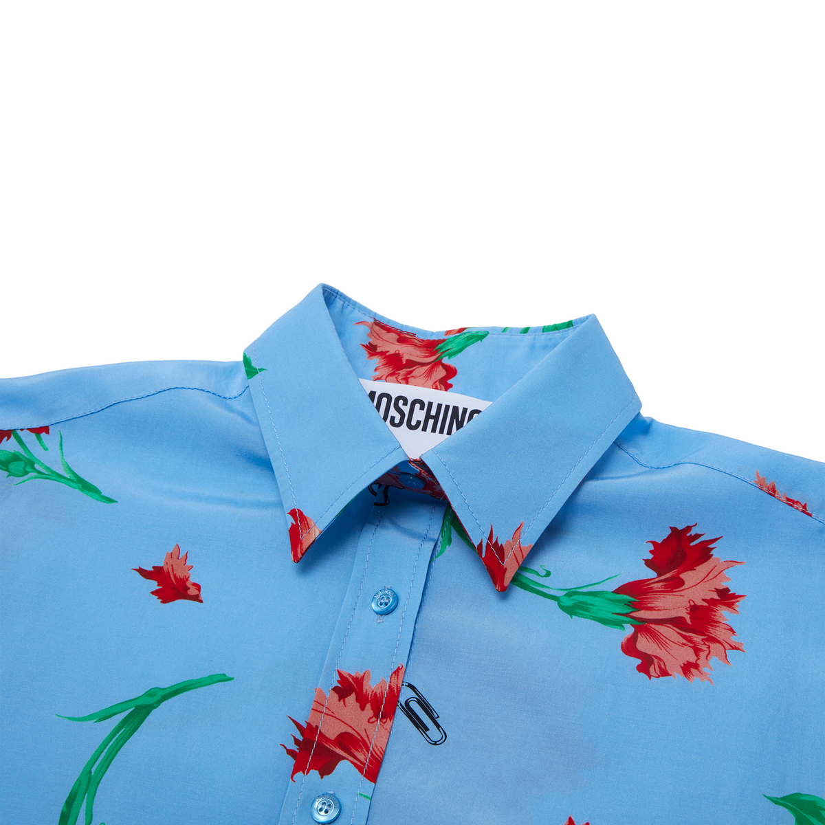 모스키노(MOSCHINO) 카네이션 프린트 캔버스 셔츠