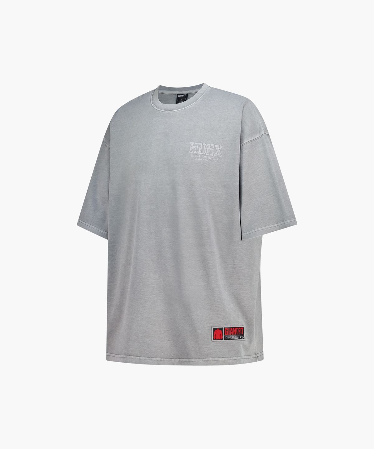 에이치덱스(HDEX) 코어 백로고 자이언트핏 워싱 숏 슬리브 (Pigment Gray)
