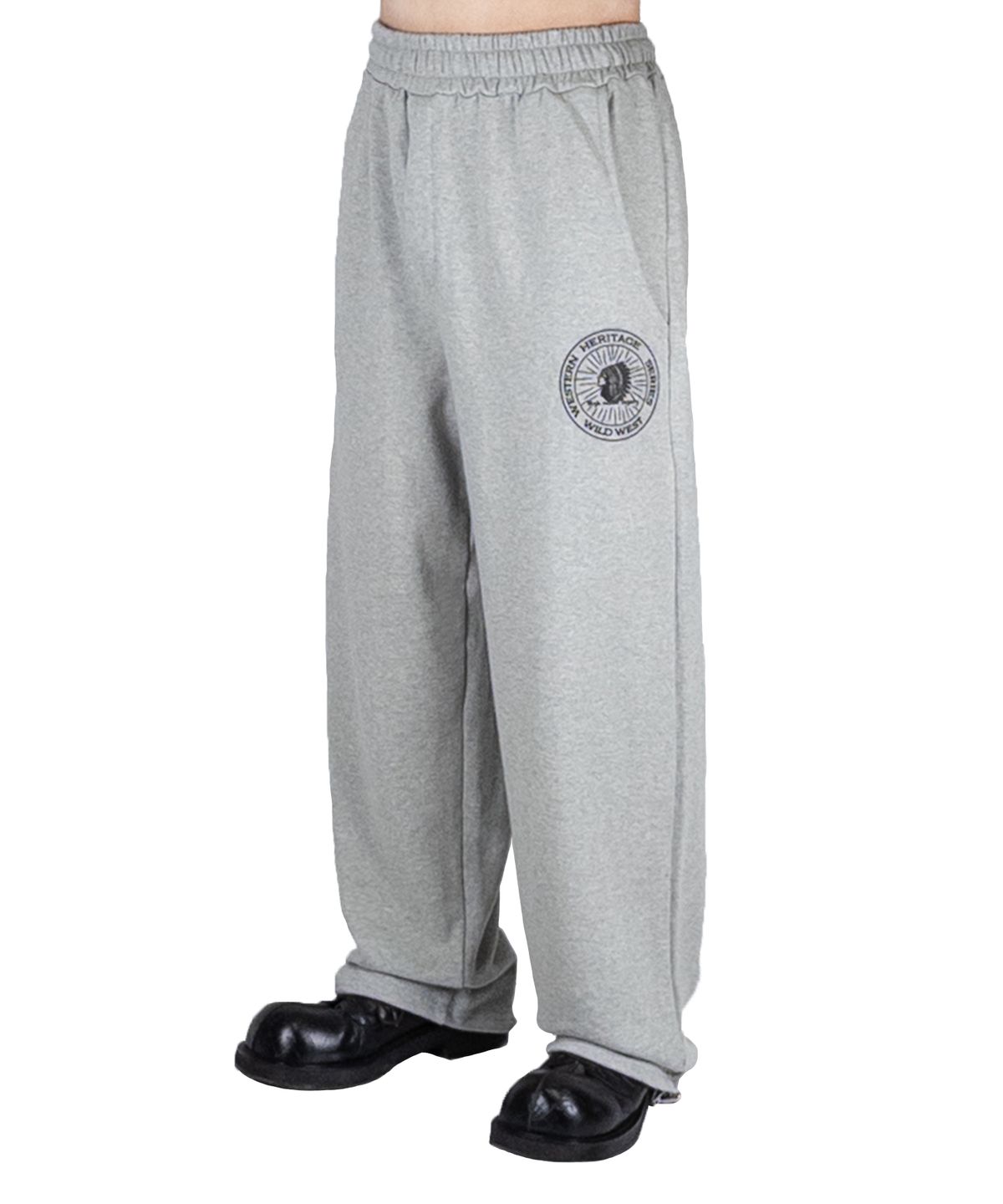 바스바타(BASBAATAA) FRONTIER GRAPHIC PANTS(Gray)