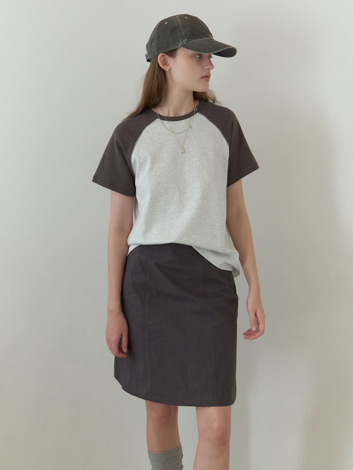 더미튼(THEMITTEN) [2nd] Brume half t-shirt (melange gray)