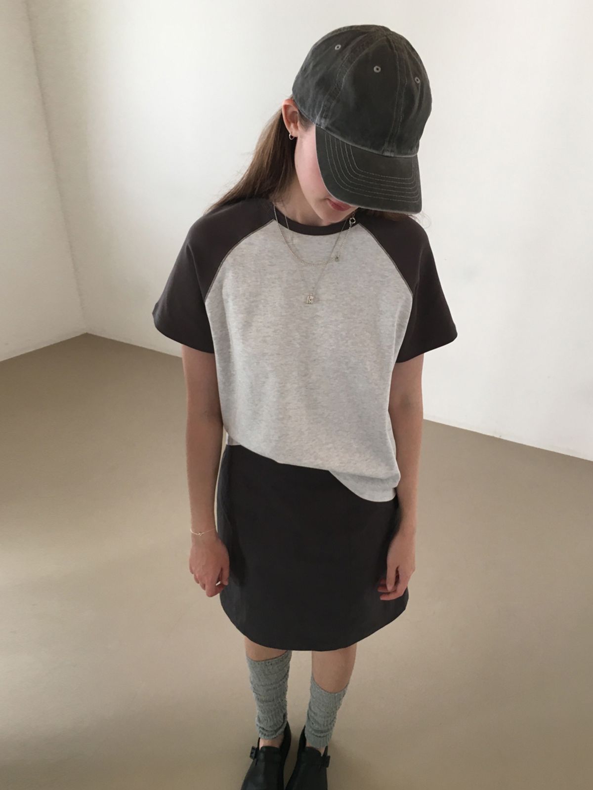 더미튼(THEMITTEN) [2nd] Brume half t-shirt (melange gray)
