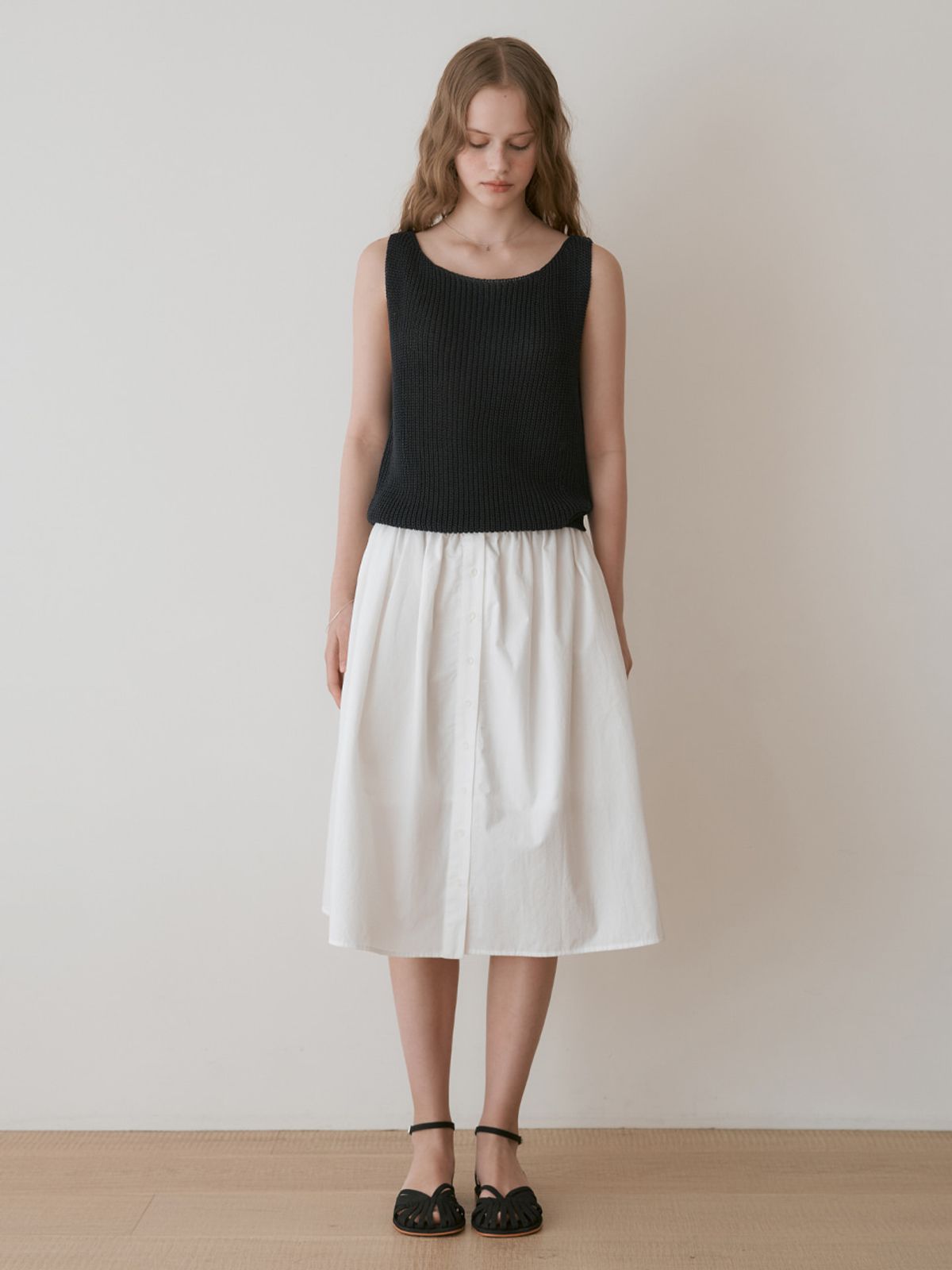 더미튼(THEMITTEN) Sniff knit sleeveless (navy)