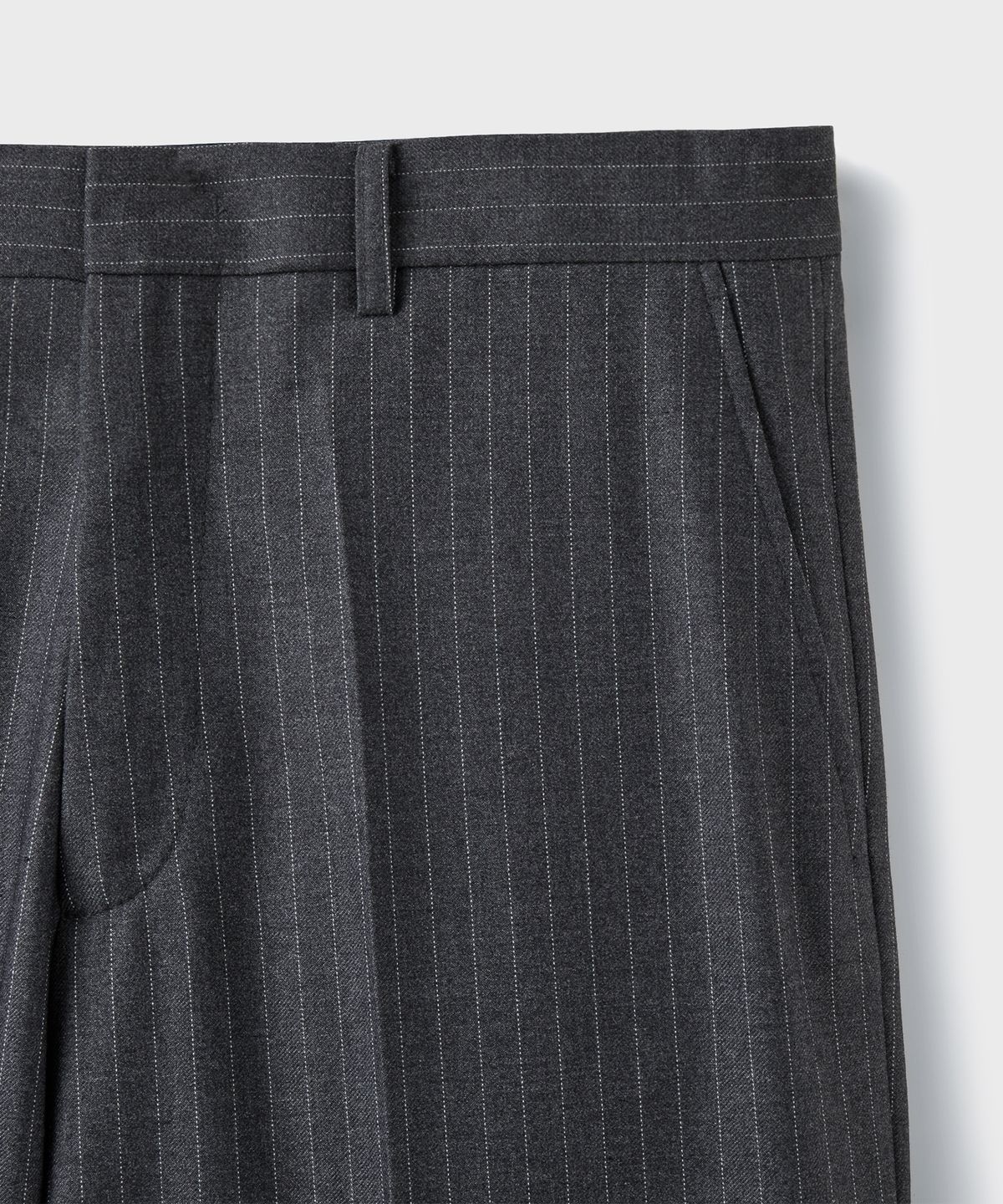 브랜디드(BRANDED) ESSENTIAL WIDE SLACKS [GRAY STRIPE]
