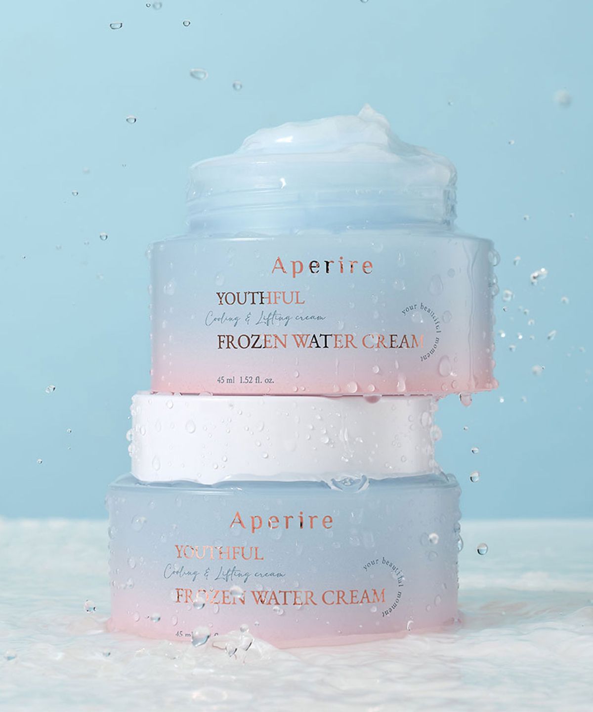 아페리레(APERIRE) [2개세트/쿨링팩 20g] 유스풀 프로즌 워터 쿨링 크림 45ml+45ml