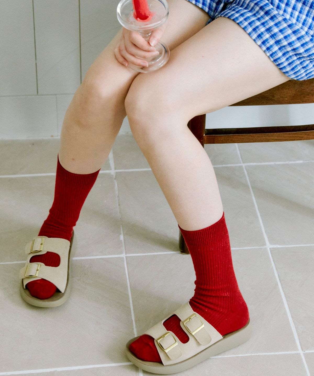 스퍼(SPUR) Natural Desert 천연 소가죽 샌들 3cm -VS9047 (2color)