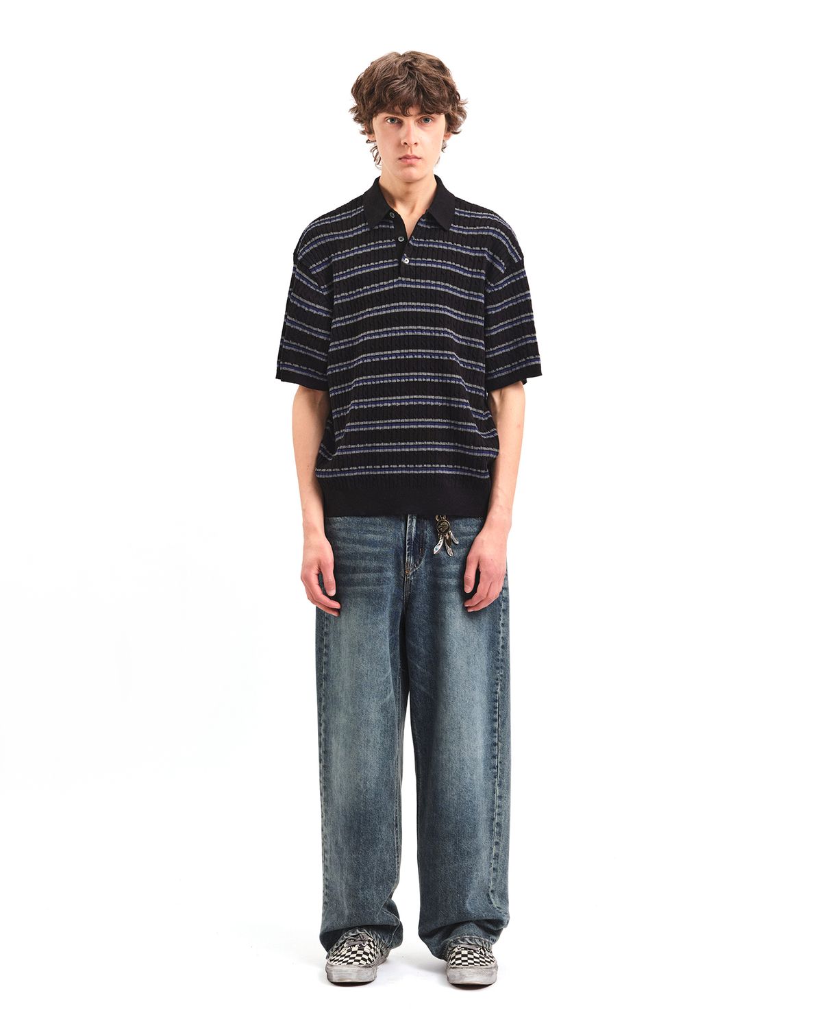 포커페이스(POKERFACE) TEN.CO LOOSE WIDE DENIM VINTAGE BLUE