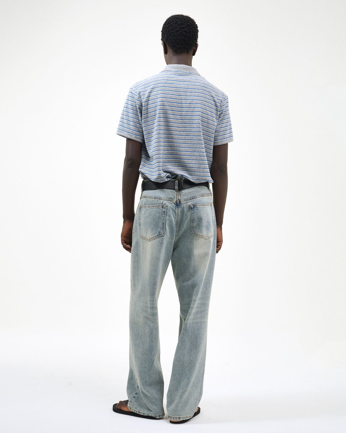 포커페이스(POKERFACE) TEN.CO LOOSE WIDE DENIM BLEACH