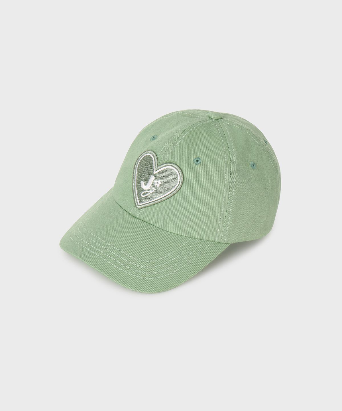 준준스페이스(JUNEJUNE SPACE) VOL12 Heart. Logo CAP_Light Green (VOL12 하트 로고 캡_라이트 그린)