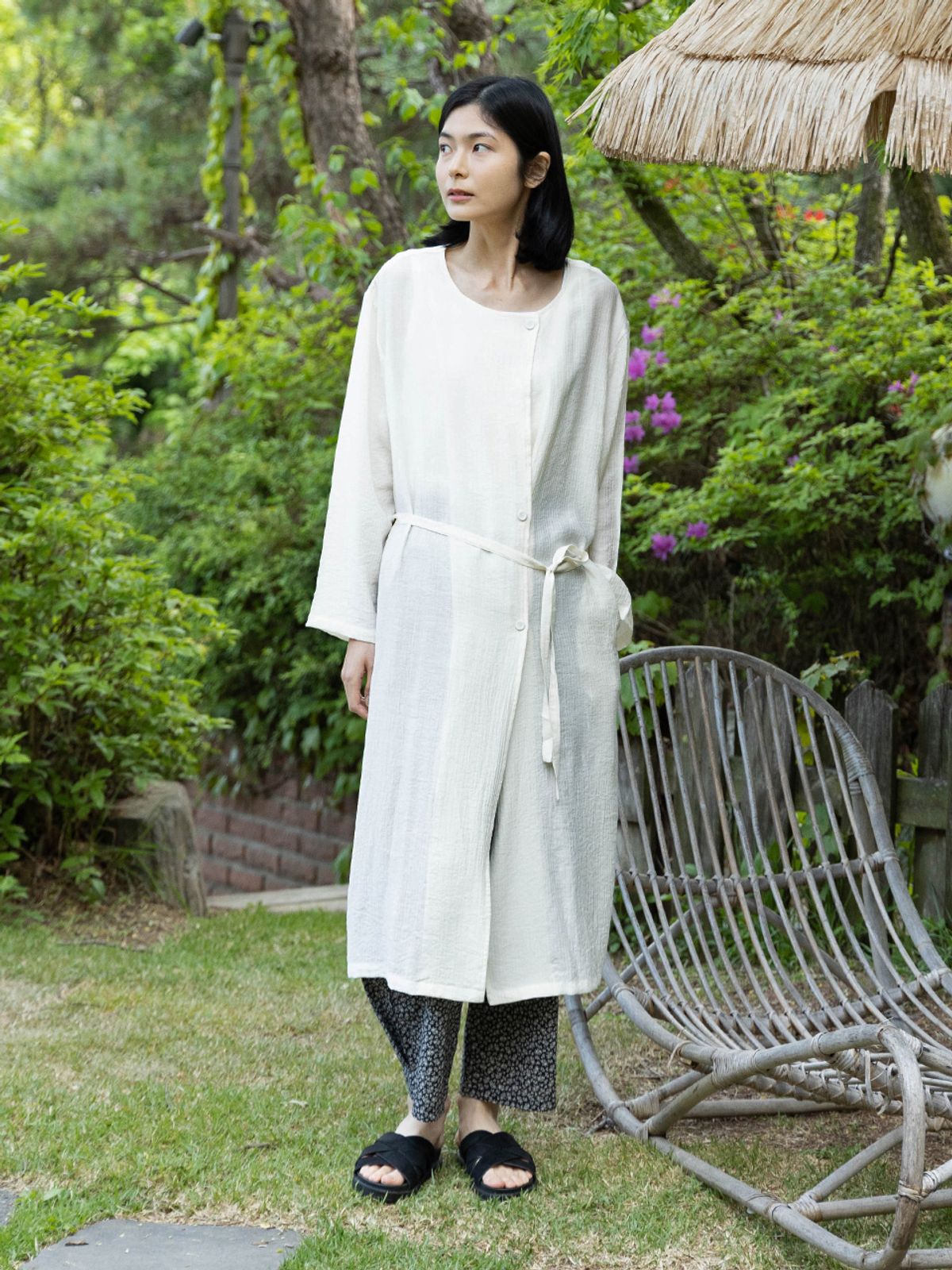 빈센트네이비(VINCENT NAVY) 몰타 로브_아이보리