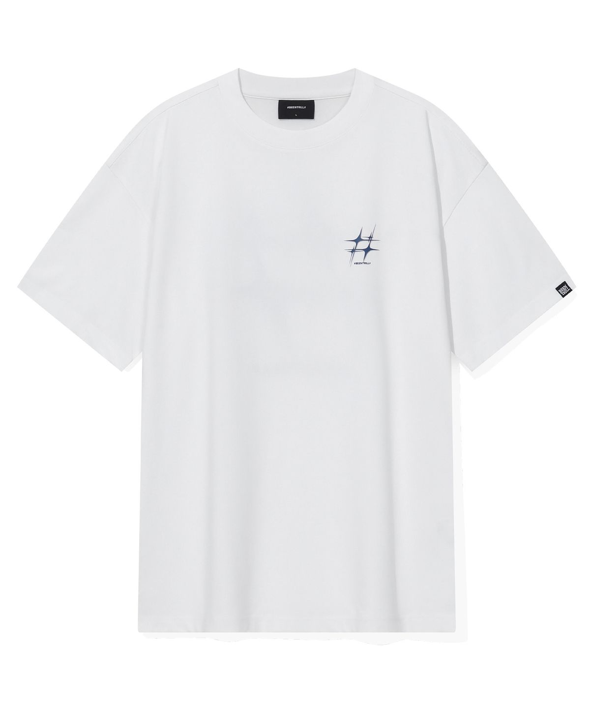 빈트릴(BEENTRILL) 스타 해시태그 티셔츠(화이트)
