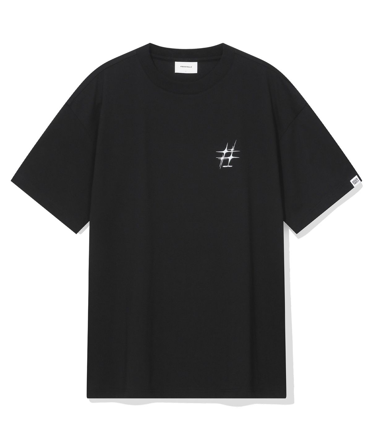 빈트릴(BEENTRILL) 스타 해시태그 티셔츠(블랙)