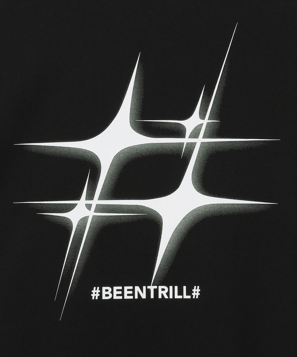빈트릴(BEENTRILL) 스타 해시태그 티셔츠(블랙)