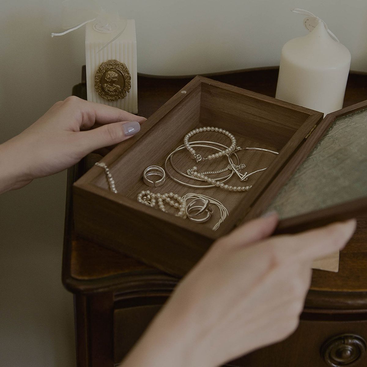 레트로핑거(RETROFINGER) 우드플로라보관함 #Wood Flora glass jewelry box
