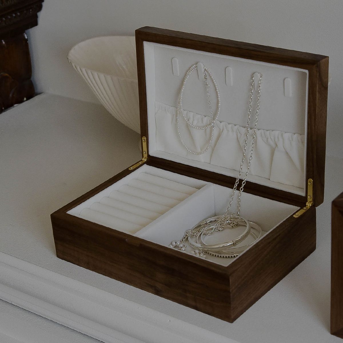 레트로핑거(RETROFINGER) 클래시 월넛 미디움 보석함 #Classy Medium jewerly box