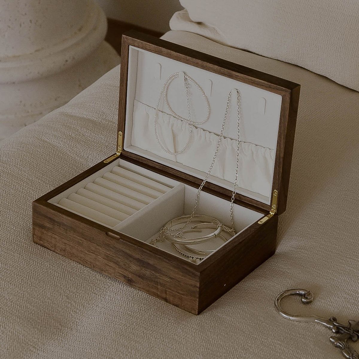 레트로핑거(RETROFINGER) 클래시 월넛 미디움 보석함 #Classy Medium jewerly box