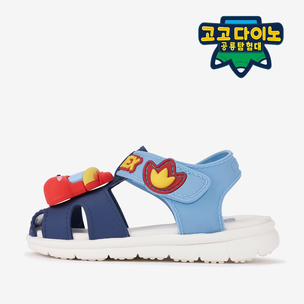 다이노킹즈(DINOKINGS) 공룡 신발 고고 렉스 캐릭터 샌들-네이비