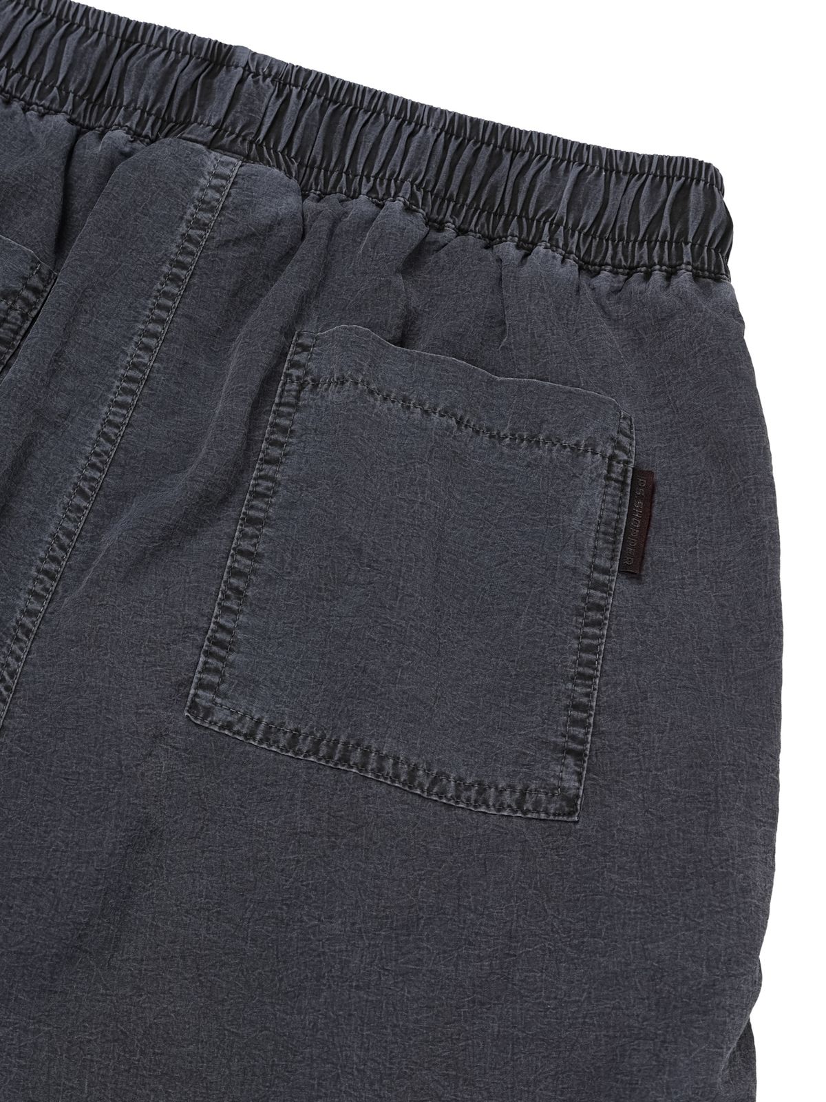 피에스쇼퍼(PSSHOPPER) [2 Pack] 피그먼트 워싱 쿨 반집업 반바지 세트[다크 그레이]