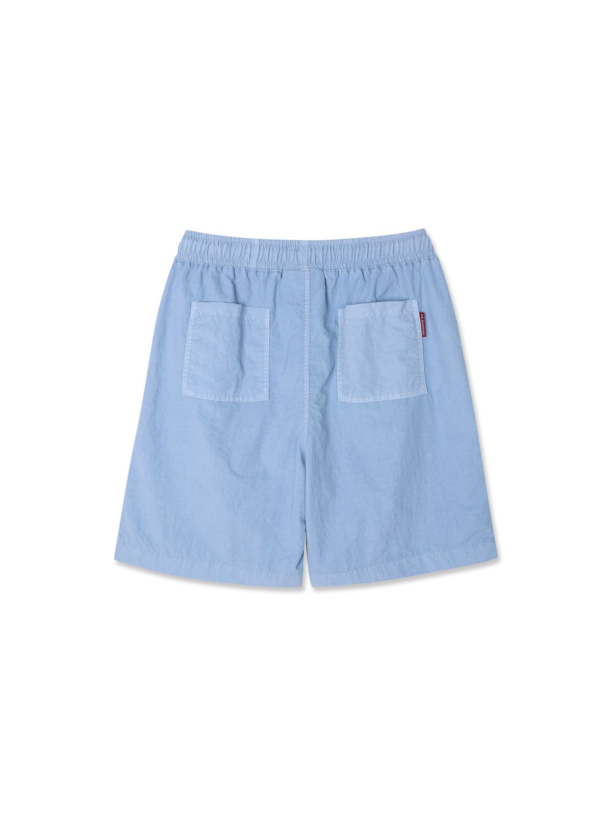 피에스쇼퍼(PSSHOPPER) [2 Pack] 피그먼트 워싱 쿨 반집업 반바지 세트[스카이 블루]
