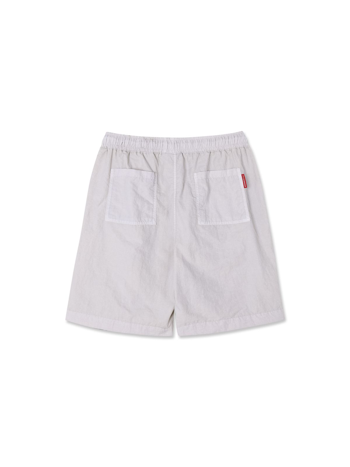 피에스쇼퍼(PSSHOPPER) [2 Pack] 피그먼트 워싱 쿨 반집업 반바지 세트[크림]