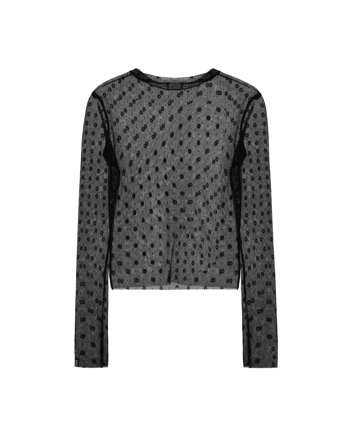 닉앤니콜(NICK&NICOLE) MASH FLOWER PATTERN TOP_BLACK
