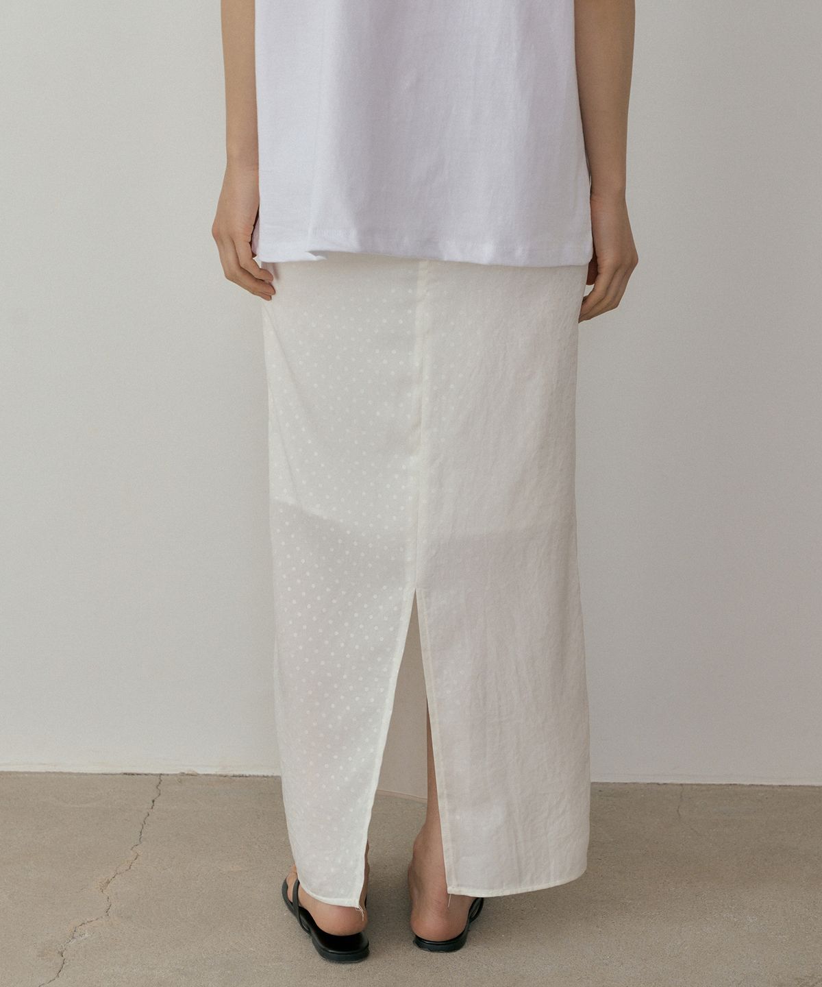 리올그(REORG) ASP DOT LONG SKIRT IVORY