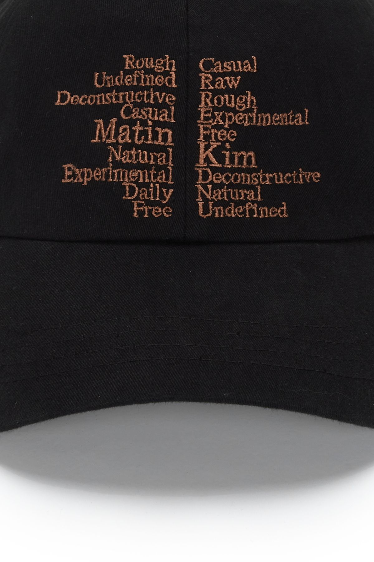 MUSINSA | MATIN KIM KEYWORD LETTERING BALL CAP IN BLACK