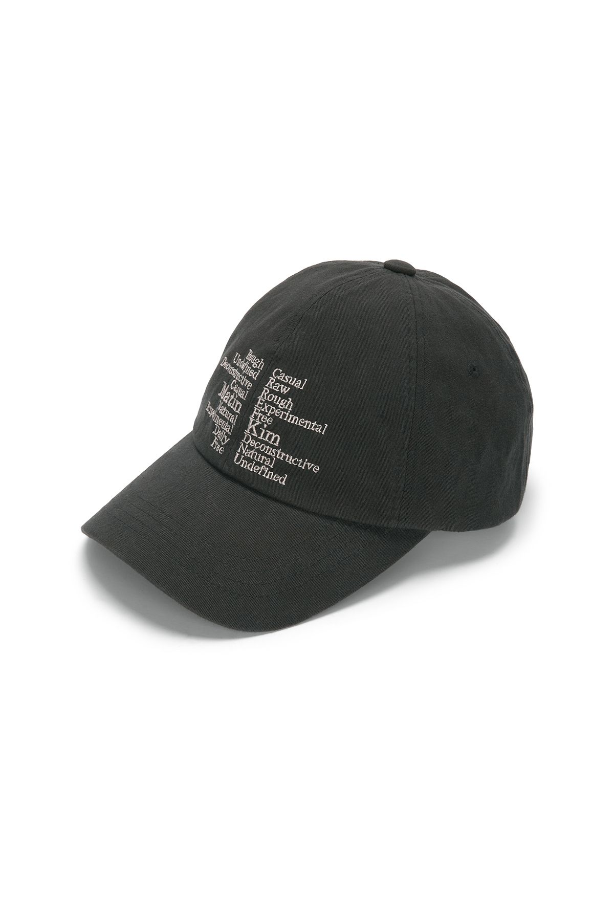MUSINSA | MATIN KIM KEYWORD LETTERING BALL CAP IN CHARCOAL