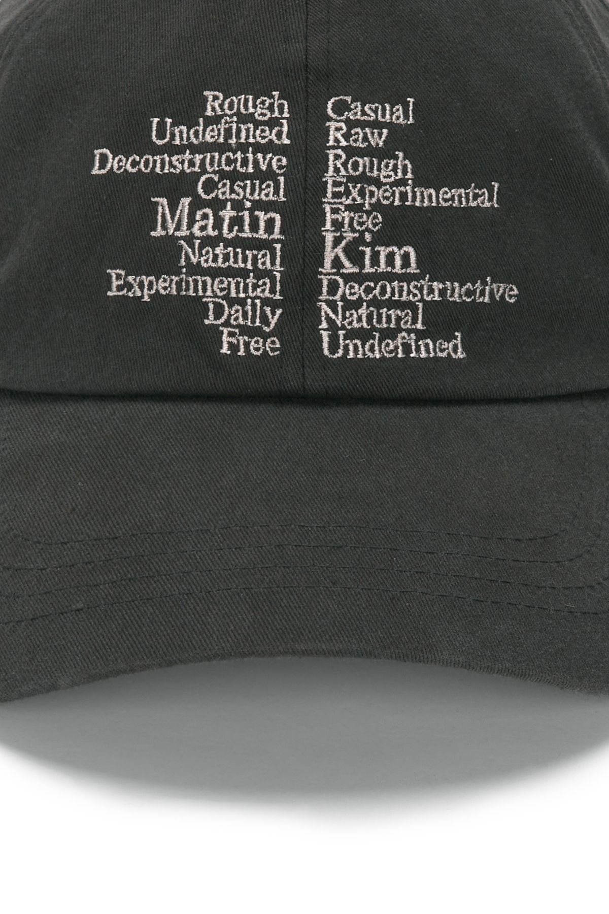 MUSINSA | MATIN KIM KEYWORD LETTERING BALL CAP IN BLACK