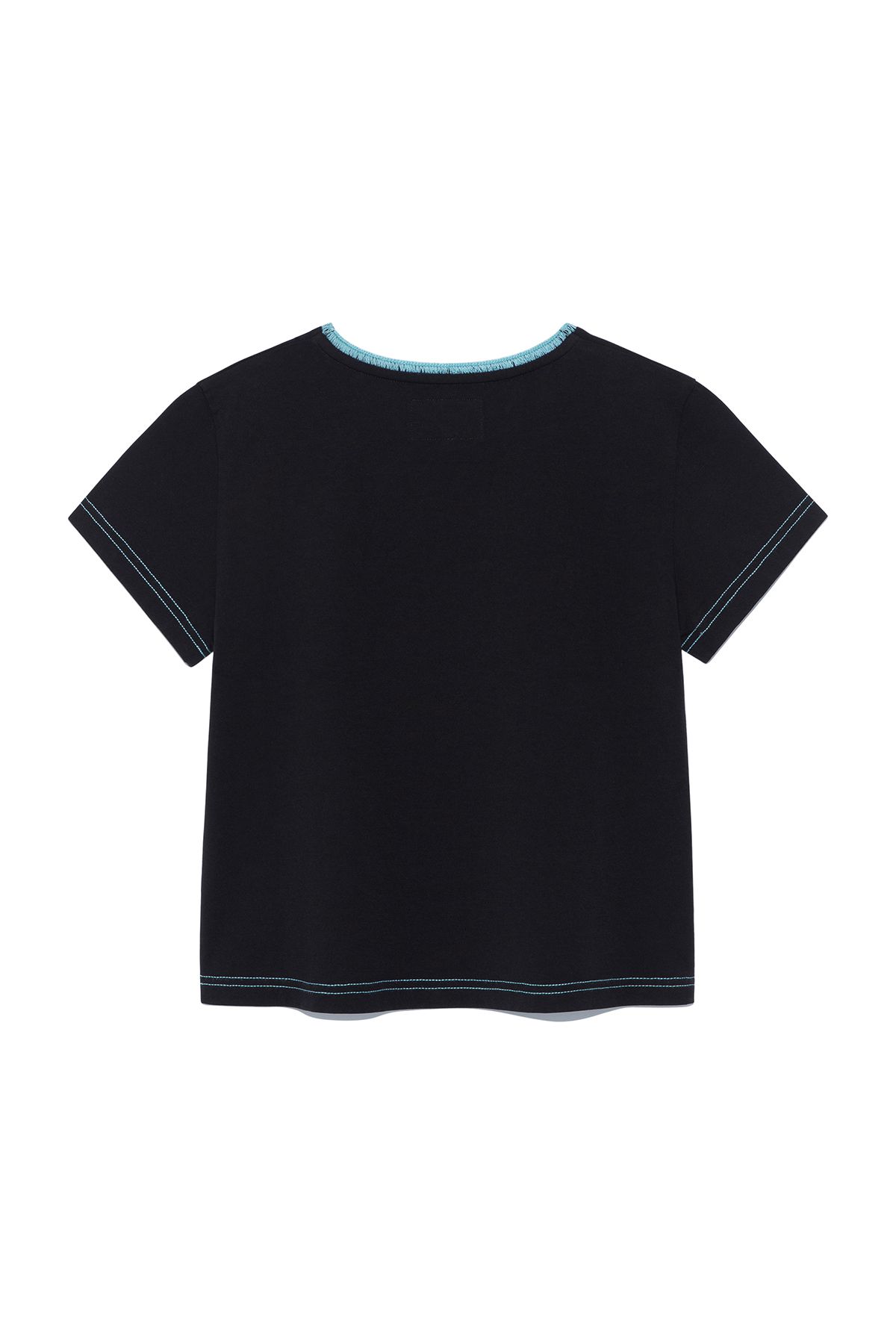 MUSINSA | MATIN KIM COLOR POINT ARCH LOGO TOP IN BLACK