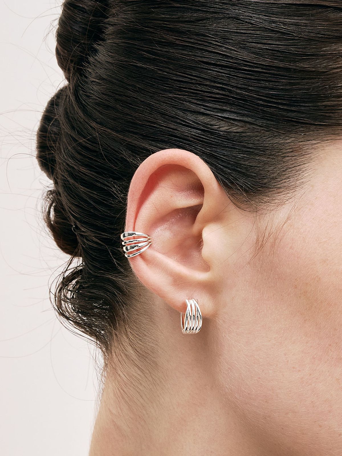 헤이(HEI) [sv925] layered ear-cuff