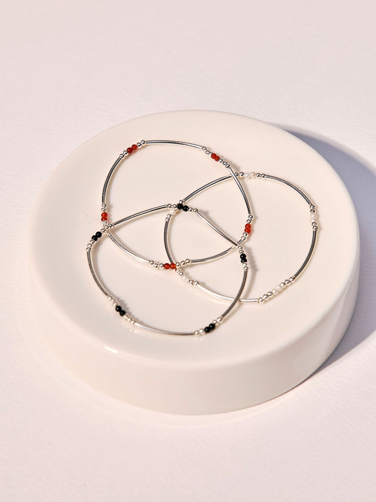 헤이(HEI) [sv925] pipe bead bracelet