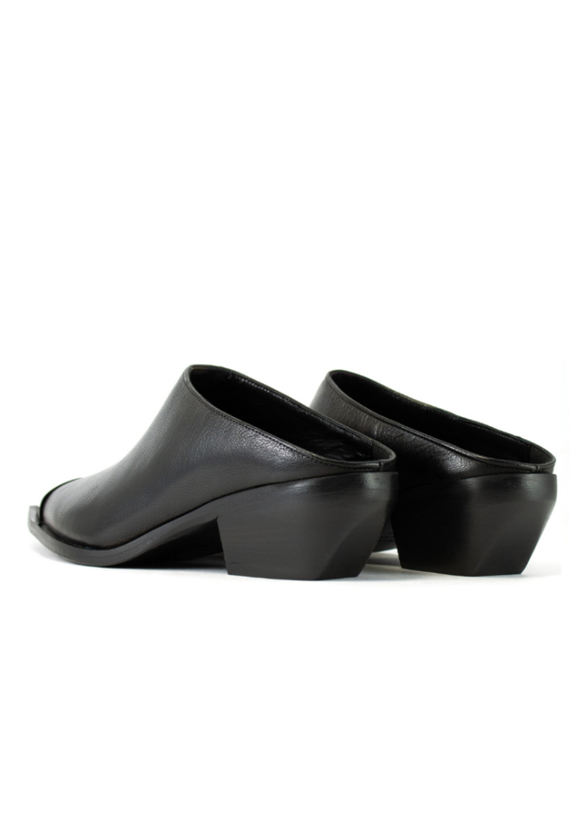 테미칼자투레(TEMY CALZATURE) Kbas Sofia Primium Leather Pointed Mule - Black