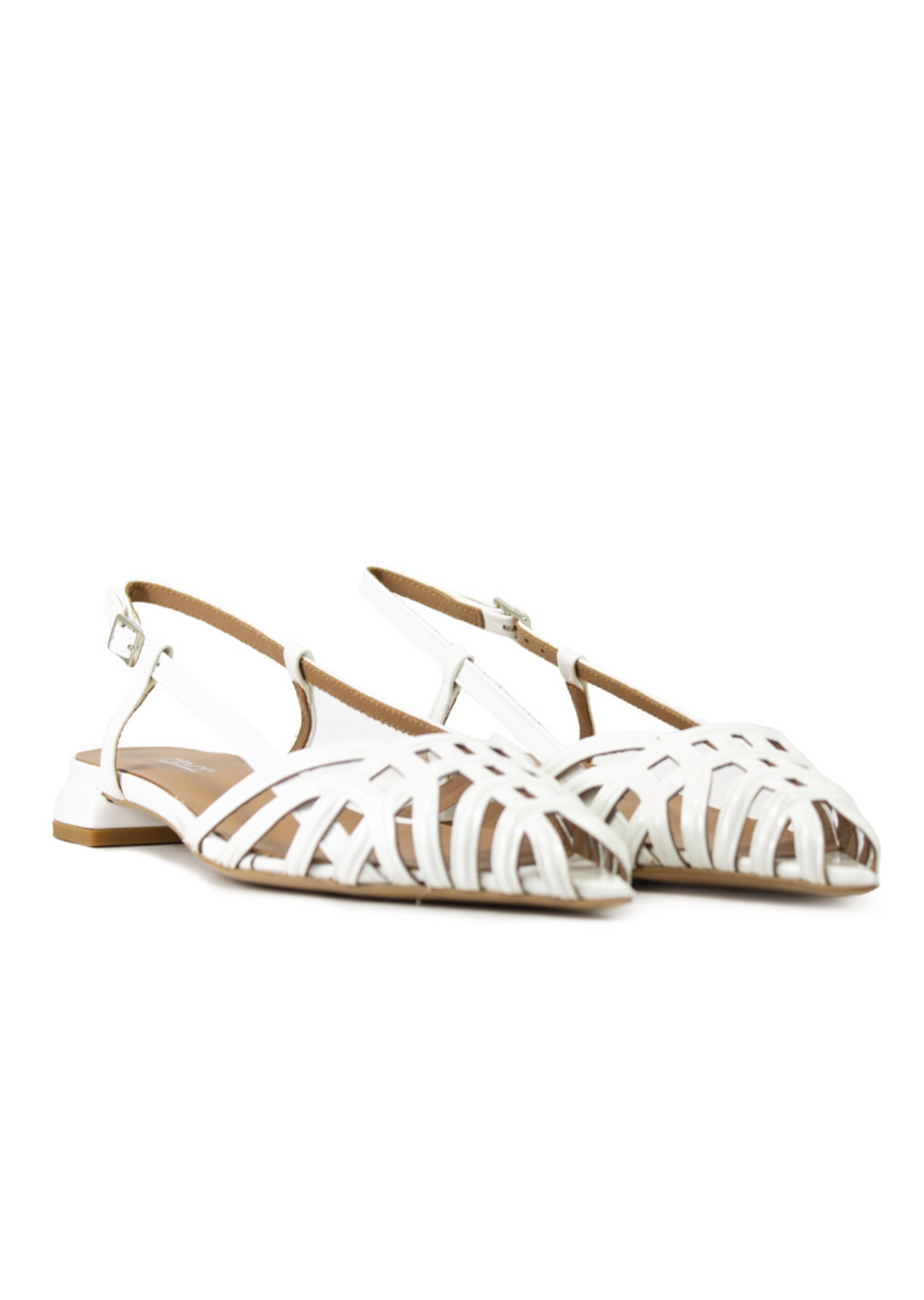테미칼자투레(TEMY CALZATURE) Bernice Pointed Slingback - White