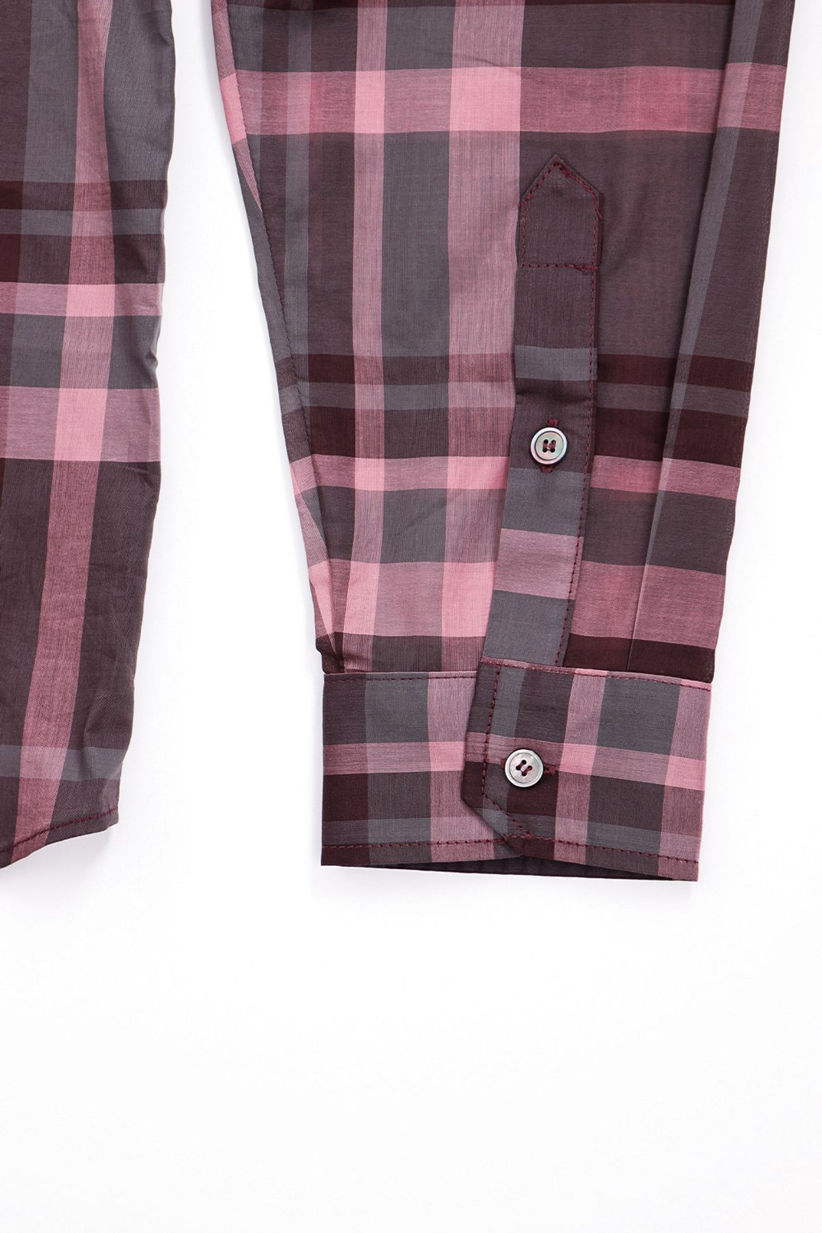 애니타임로릭(ANYTIME LOREAK) ASTER CHECK SHIRT - BURGUNDY